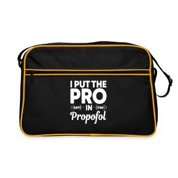 J’ai mis le pro dans propofol - Sac Retro - noir/or - Devant