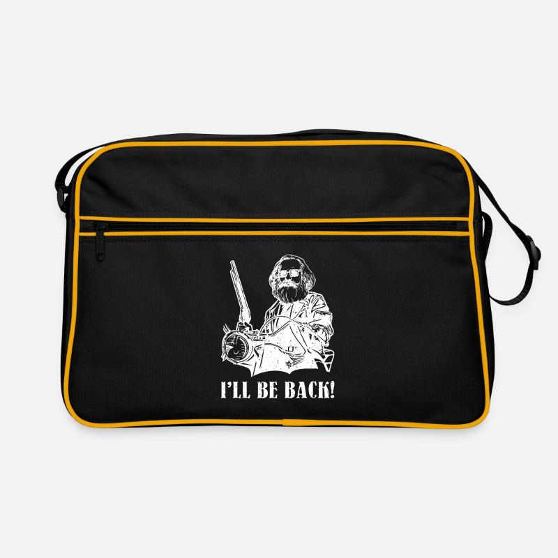 I'll be back Geschenk Karl Marx Marxismus Chemnitz Retro Tasche