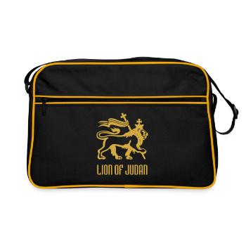 Lion of Judan Cadeau sort Jewish Hanukkah - Sac Retro - noir/or - Devant