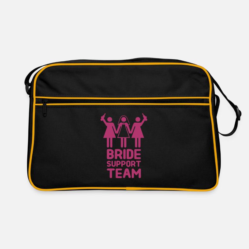 Bride support team Geschenk Hochzeit Retro Tasche