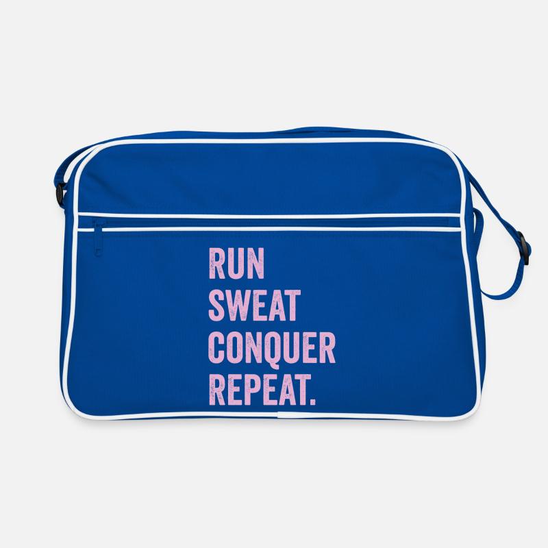 Run. Sweat. Conquer. Repeat. Retro Bag