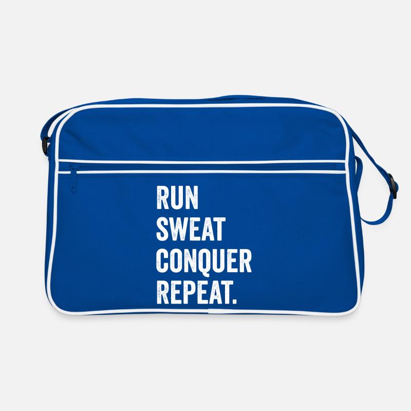 Run. Sweat. Conquer. Repeat. Retro Bag