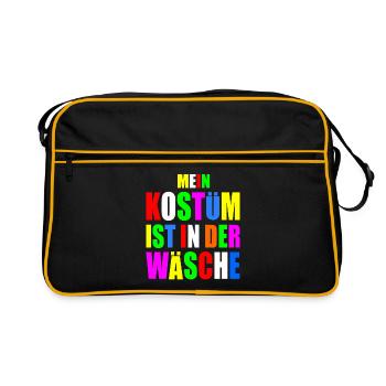 mein kostüm ist in der wäsche - Retro Tasche - Schwarz/Gold - Vorne