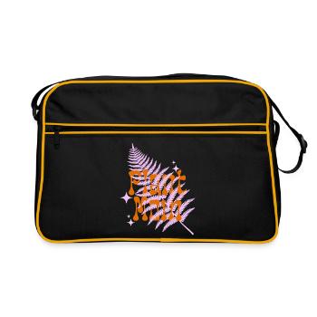 Plant Mama Motif imprimé élégant - Sac Retro - noir/or - Devant