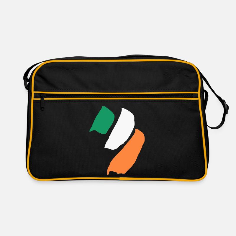 Drapeau de l’Irlande - Sac Retro - noir/or