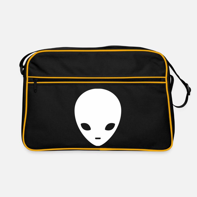 Cosmic Alien Silhouette Minimal Retro Tasche