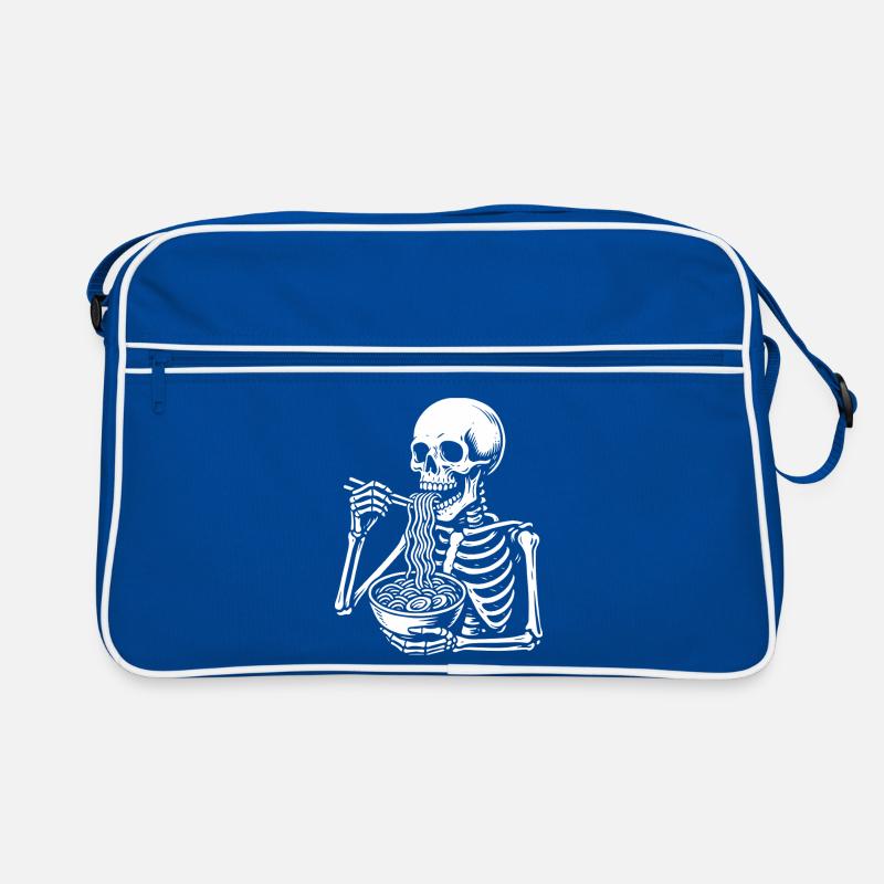 Skeleton Slurping Noodles Retro Bag