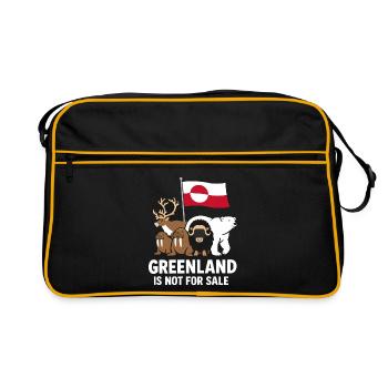 Greenland Pas À Vendre - Sac Retro - noir/or - Devant