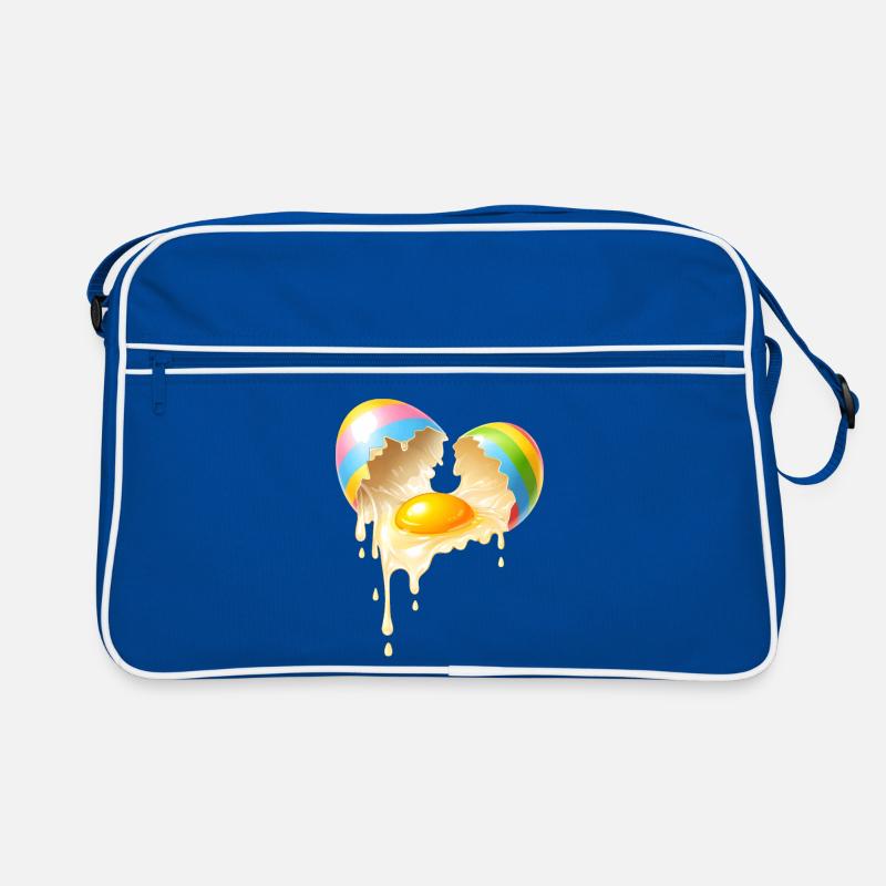 Broken Easter egg with flowing egg yolk Retro Bag