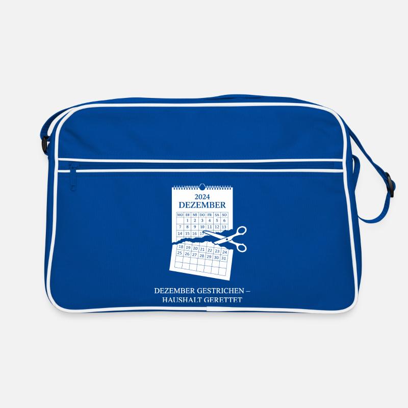 Dezember gestrichen Haushalt gerettet. Retro Tasche