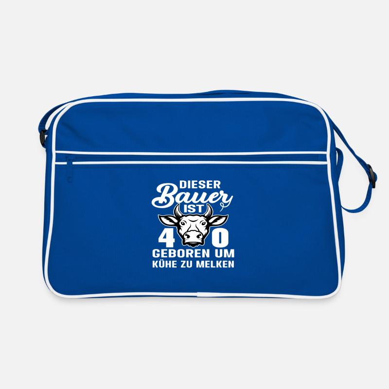 Bauer Landwirt Kühe 40 Geburtstag Kuh Spruch Retro Tasche