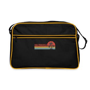 San Francisco Californie vintage rétro - Sac Retro - noir/or - Devant