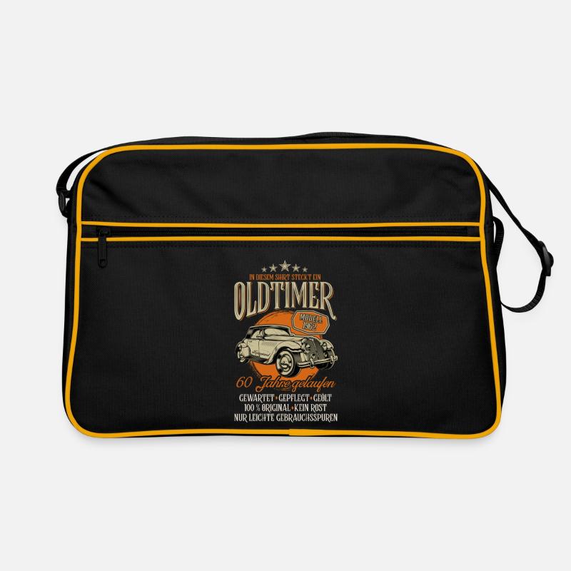60 Geburtstag Oldtimer 1962 retro 2022 - Retro Tasche - Schwarz/Gold