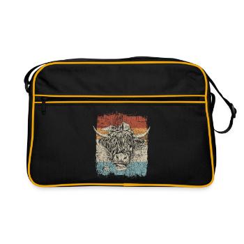 Highland écossais Highland Cattle Highland - Sac Retro - noir/or - Devant