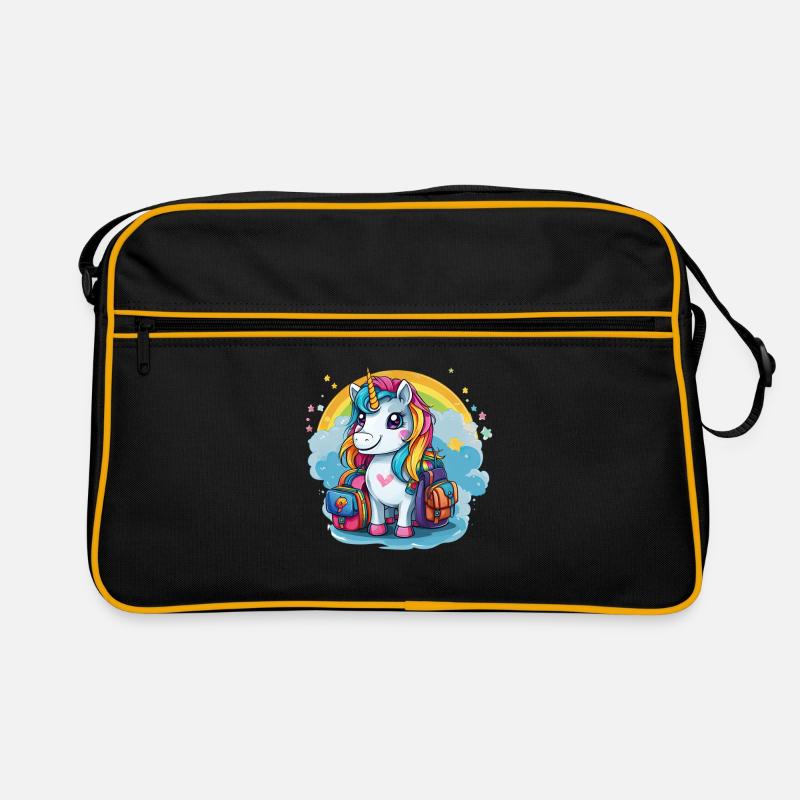 Einhorn Schulkind Einschulung Mädchen Geschenk Retro Tasche