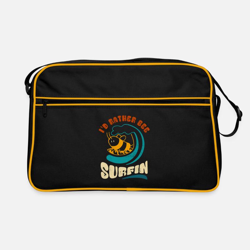 I'd rather bee surfin - Sticker Retro Bag