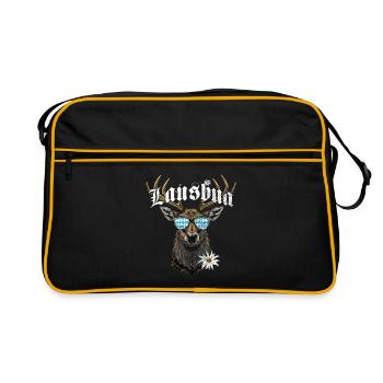 Lausbua T-shirt Chemise traditionnelle homme Chemise traditionnelle - Sac Retro - noir/or - Devant