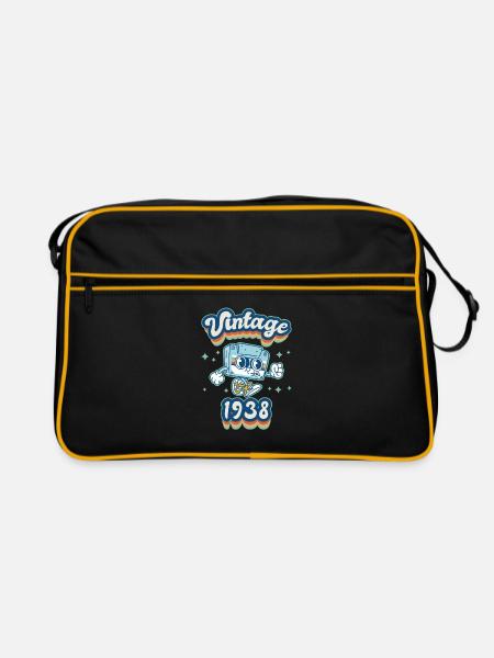 1938 Vintage Birthday Retro Vintage Gift - Retro Bag - black/gold - Front