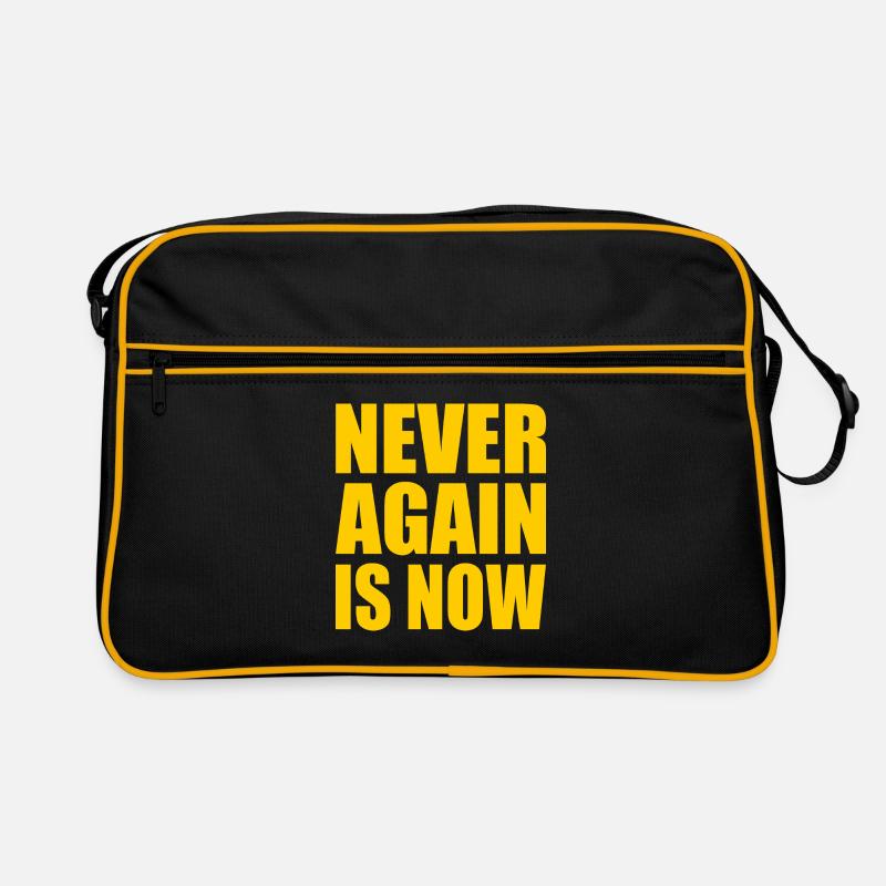 Never again is now Retro Tasche