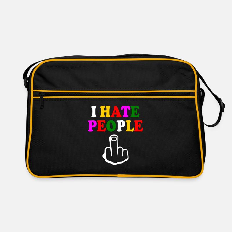 I hate people Retro Tasche