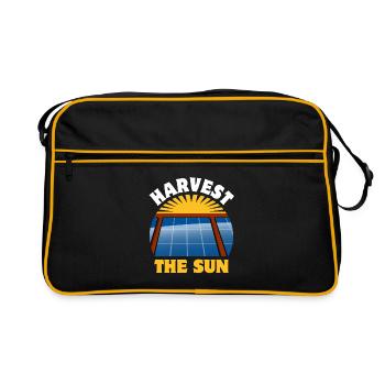 Harvesting the Sun - Solar Energy - Photovoltaics - Retro Bag - black/gold - Front