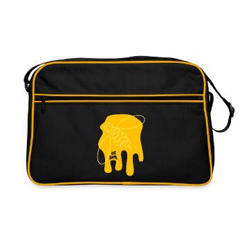 Be cheerful - Bee - abstract - Graphic Art - Retro Bag - black/gold - Front
