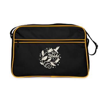 Hen Party - Team Bride - Blumenkranz - Retro Bag - black/gold - Front