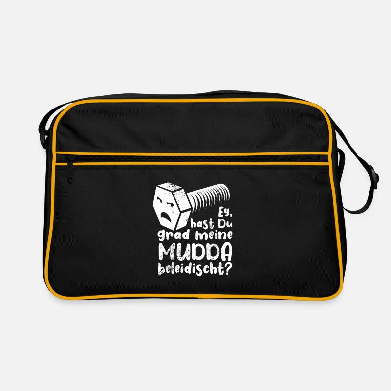Ey hast du grad meine Mudda beleidischt? Schraube Retro Tasche