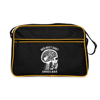 Der Arzt sagt es ist unheilbar - E-Bass - Retro Tasche - Schwarz/Gold - Vorne