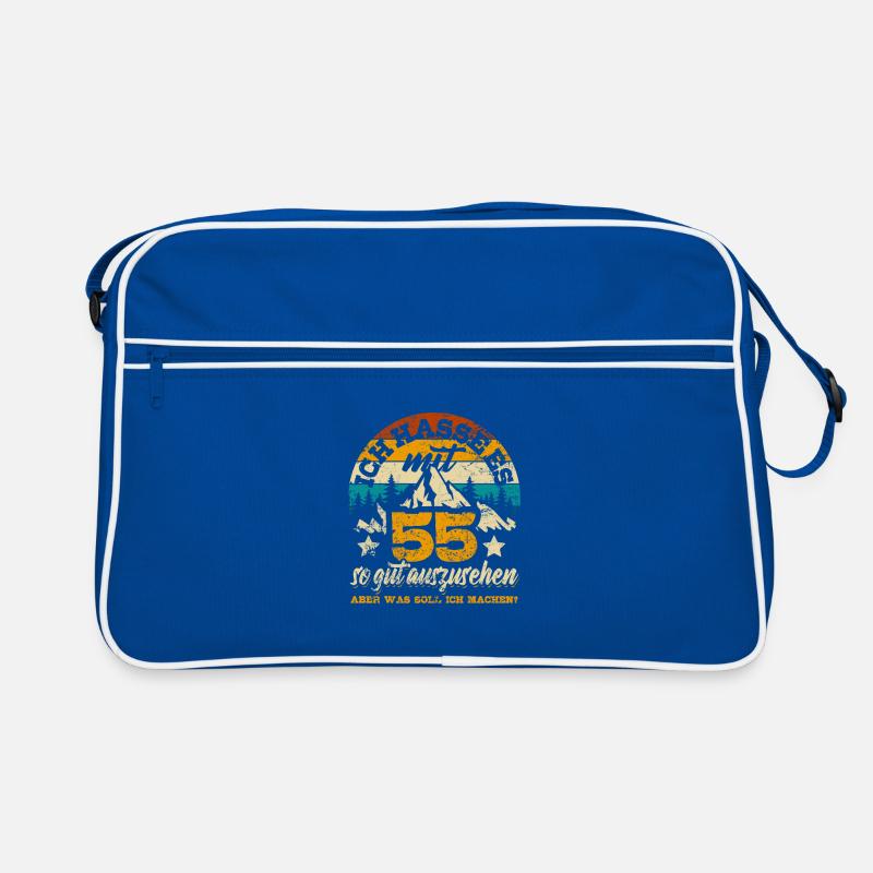 Ich hasse es mit 55 so gut auszusehen - Spruch Retro Tasche