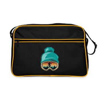 Lunettes de ski, Après-ski, Sports d’hiver, Vacances au ski - Sac Retro - noir/or - Devant