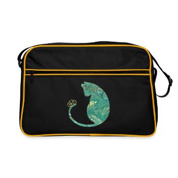 cat and bike e 71 - Retro Bag - black/gold - Front