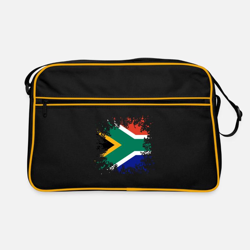 Afrique du Sud drapeau éclaboussures de couleur Sac Retro