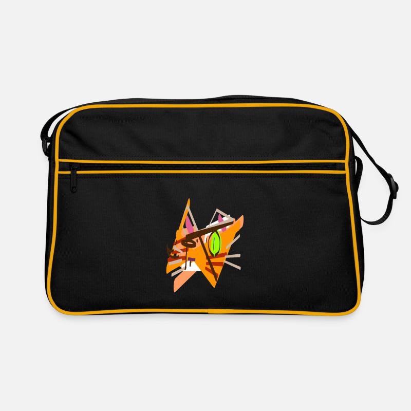 funny kitten abstract Retro Bag