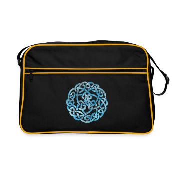 noeud celtique 5 e 78 - Sac Retro - noir/or - Devant
