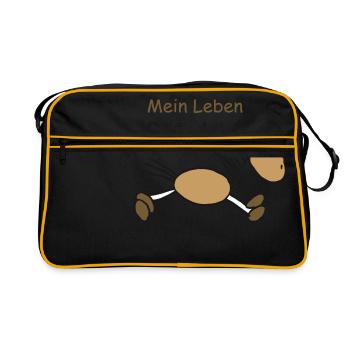 Ma vie est le poney - Sac Retro - noir/or - Devant