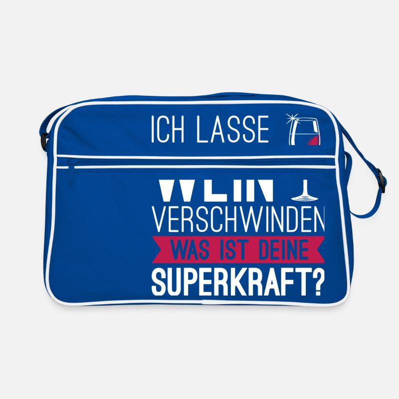 Ich lasse Wein verschwinden... Retro Tasche