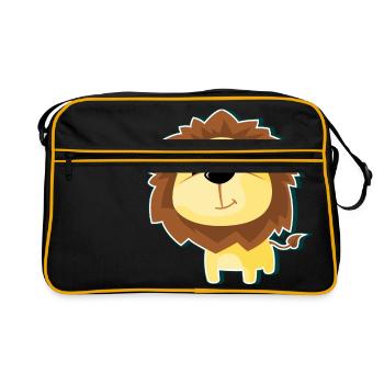 Loewe Lion - Retro Tasche - Schwarz/Gold - Vorne
