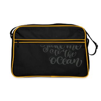 Take me to the Ocean - Retro Tasche - Schwarz/Gold - Vorne