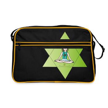 Le gardien du siège de yoga pour enfants - Sac Retro - noir/or - Devant
