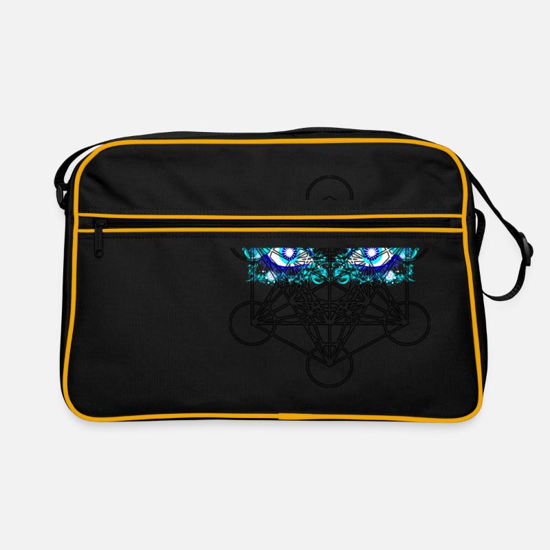 Metatron Eyes - Retro Tasche - Schwarz/Gold