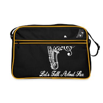 Saxophone Sax Jazz Music Instrument Hobby - Retro Bag - black/gold - Front