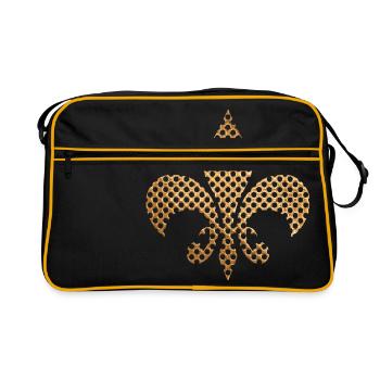 gold royal symbol - Sac Retro - noir/or - Devant