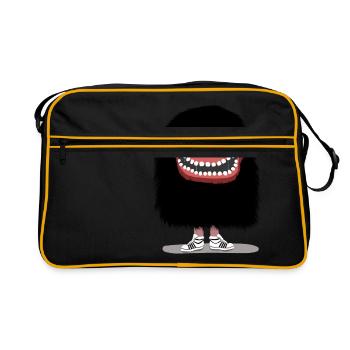 Monster - Retro Tasche - Schwarz/Gold - Vorne