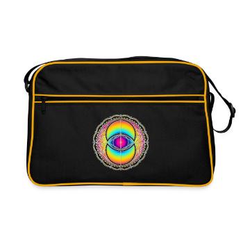 Vesica Piscis, Nordique, Géométrie Sacrée, Avalon - Sac Retro - noir/or - Devant