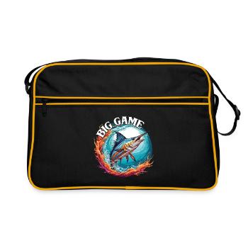 Jumping Marlin Deep Sea Fishing Deep Sea Fishing - Retro Bag - black/gold - Front