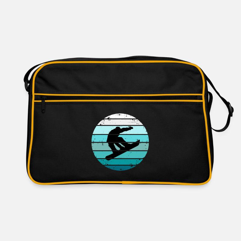 Snowboarder Wintersport Snowboard Retro Tasche