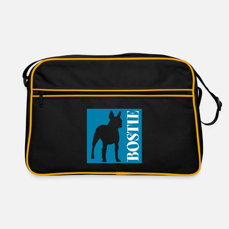 Boston Terrier Bostie Graphique avec lettrage Sac Retro