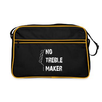 Bass und kein Treble - Gitarrrenhals mit Spruch - Sac Retro - noir/or - Devant