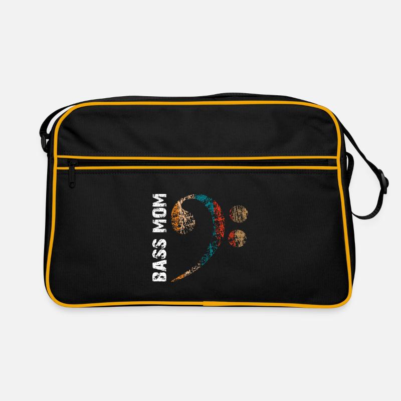 Bass Mom - Maman joue de la basse - Clé de fa Sac Retro